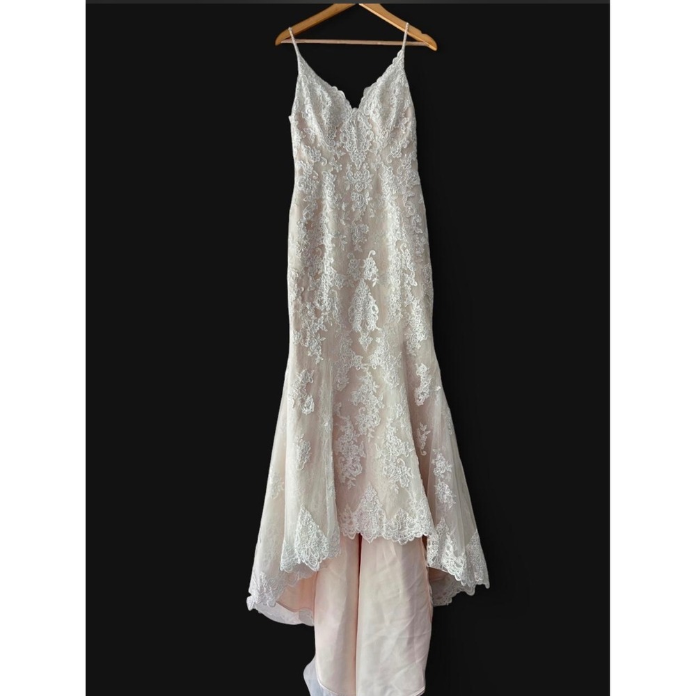 Vineyard Vows | Rebecca Ingram Blush Lace Wedding Dress Size 10